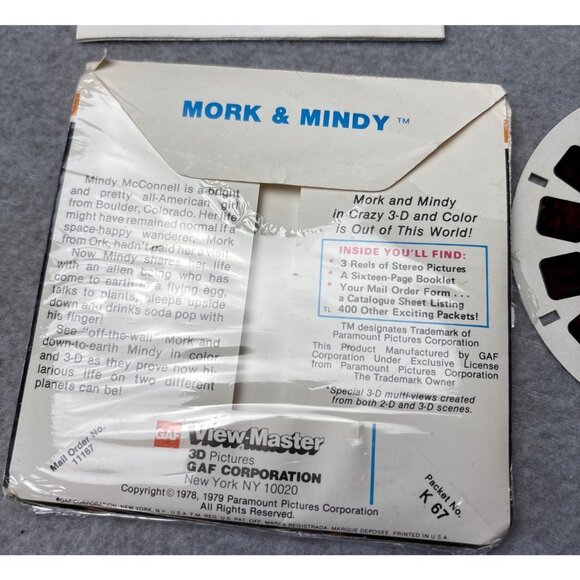 GAF View-Master Showtime Mork & Mindy 3-Reel Set Booklet Mail Order Form 1979 - Picture 11 of 16